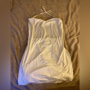 Romantic White Cowl neckline Dress 🤍